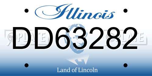 DD63282 Illinois License Plate
