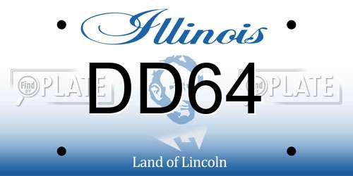 DD64 Illinois License Plate