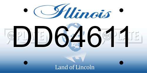 DD64611 Illinois License Plate