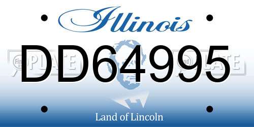 DD64995 Illinois License Plate