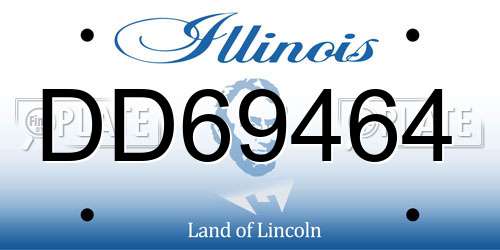DD69464 Illinois License Plate