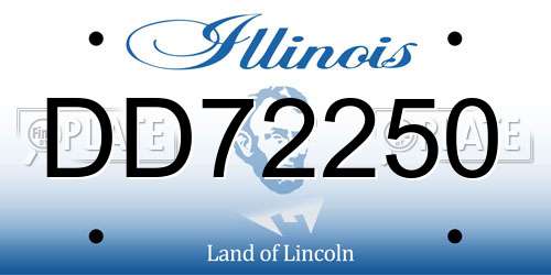 DD72250 Illinois License Plate