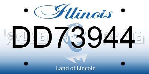 DD73944 Illinois License Plate