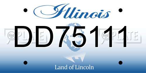 DD75111 Illinois License Plate