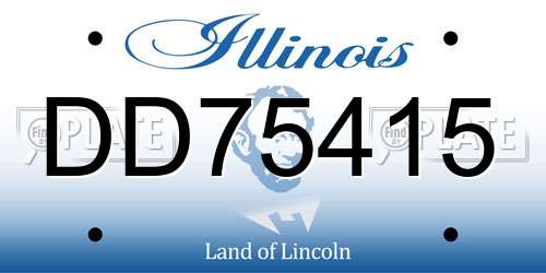 DD75415 Illinois License Plate