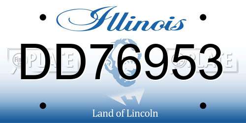 DD76953 Illinois License Plate