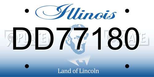 DD77180 Illinois License Plate