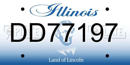 DD77197 Illinois License Plate