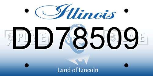 DD78509 Illinois License Plate