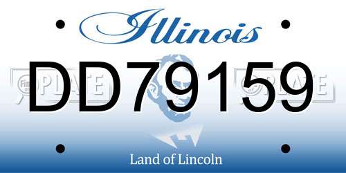 DD79159 Illinois License Plate