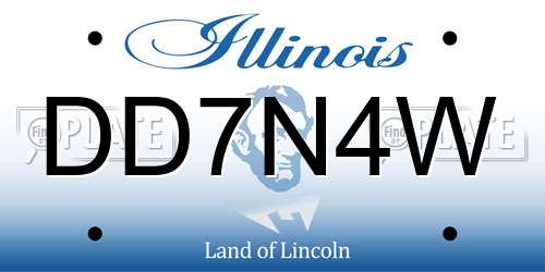 DD7N4W Illinois License Plate