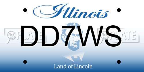 DD7WS Illinois License Plate