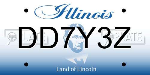 DD7Y3Z Illinois License Plate