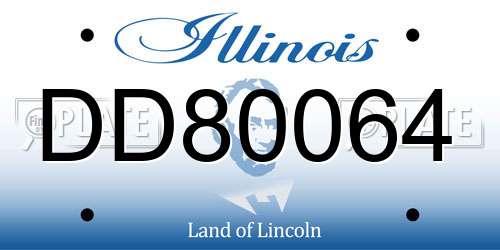 DD80064 Illinois License Plate