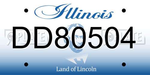 DD80504 Illinois License Plate