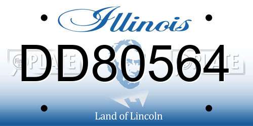 DD80564 Illinois License Plate
