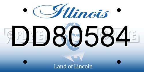 DD80584 Illinois License Plate