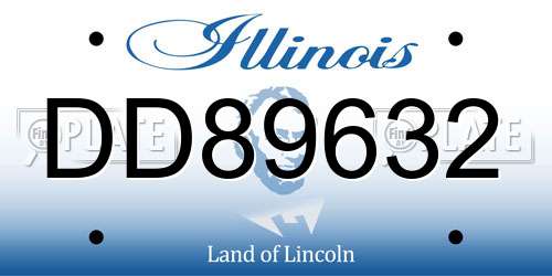 DD89632 Illinois License Plate