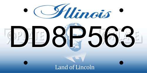 DD8P563 Illinois License Plate