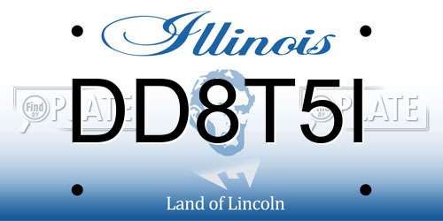 DD8T5I Illinois License Plate