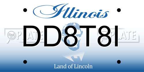 DD8T8I Illinois License Plate