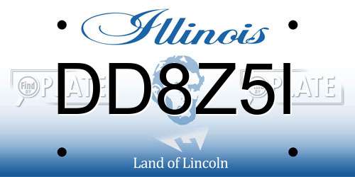 DD8Z5I Illinois License Plate