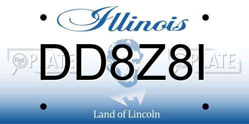 DD8Z8I Illinois License Plate