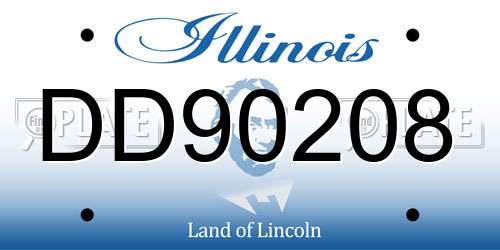 DD90208 Illinois License Plate