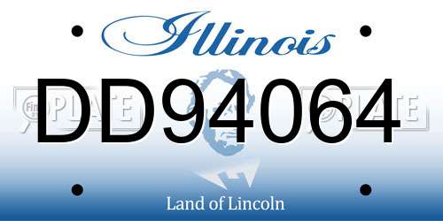 DD94064 Illinois License Plate