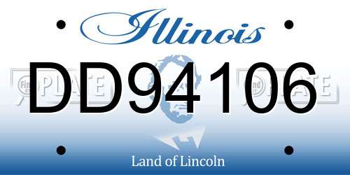 DD94106 Illinois License Plate