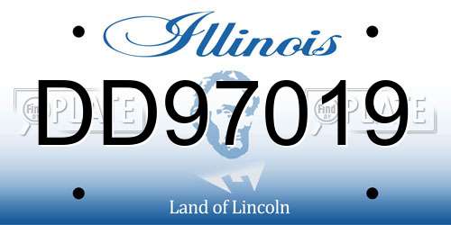 DD97019 Illinois License Plate