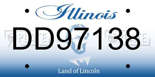 DD97138 Illinois License Plate