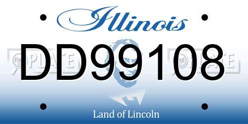 DD99108 Illinois License Plate