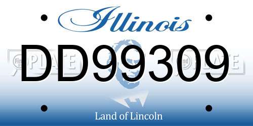 DD99309 Illinois License Plate