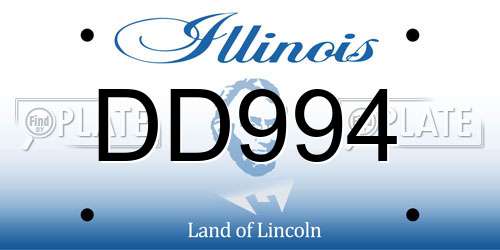 DD994 Illinois License Plate