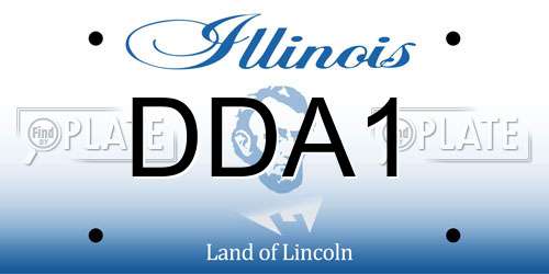 DDA1 Illinois License Plate