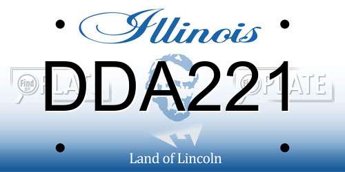 DDA221 Illinois License Plate