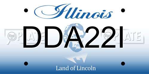 DDA22I Illinois License Plate
