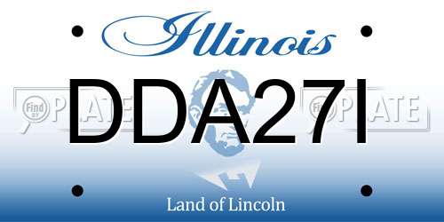 DDA27I Illinois License Plate