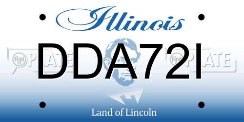 DDA72I Illinois License Plate