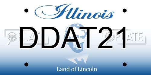 DDAT21 Illinois License Plate