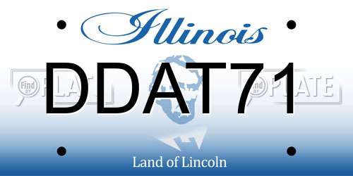 DDAT71 Illinois License Plate