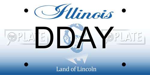 DDAY Illinois License Plate