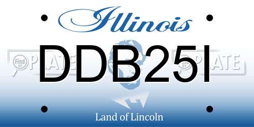 DDB25I Illinois License Plate