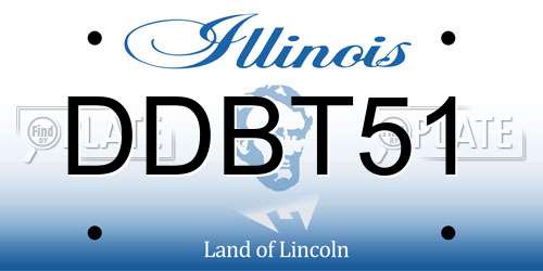 DDBT51 Illinois License Plate