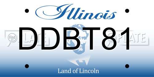 DDBT81 Illinois License Plate