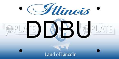 DDBU Illinois License Plate