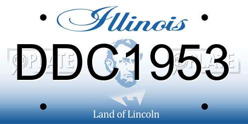 DDC1953 Illinois License Plate