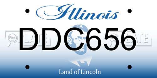 DDC656 Illinois License Plate