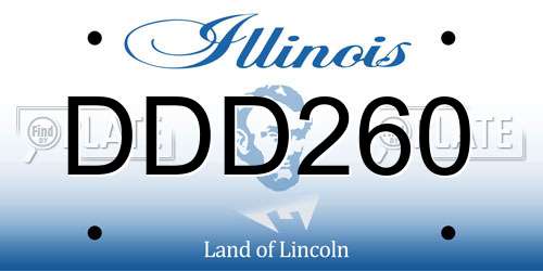 DDD260 Illinois License Plate